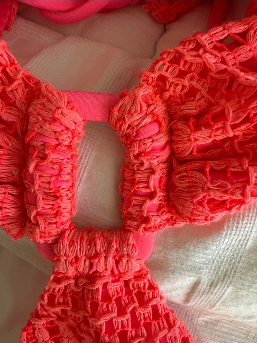 PatBO Resort Crochet Cutout Maxi Dress Coral Size 6 - Picture 8 of 11